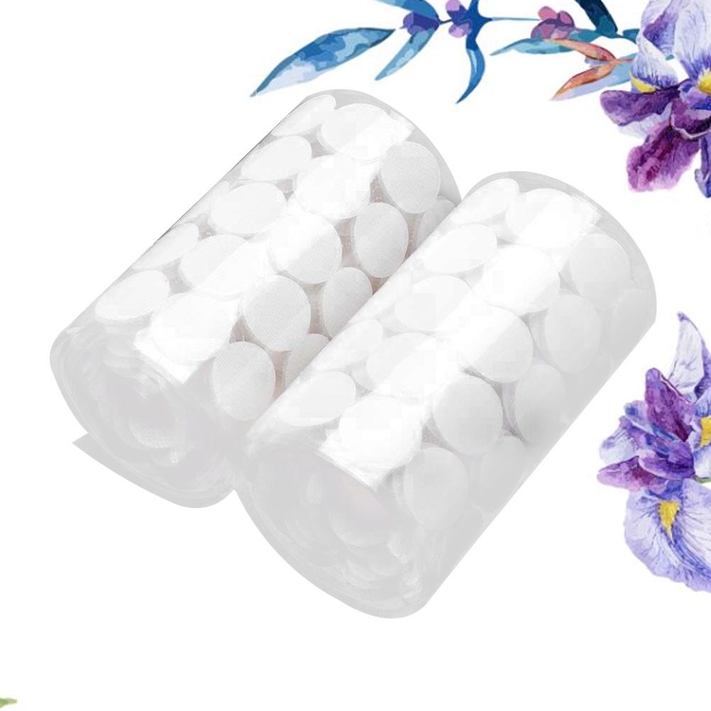 900 Pcs 10Mm Diameter Back Adhesive Tape White Waterproof Peel Stick Wall Decor Round Stickers Loop Hook Tape Diy