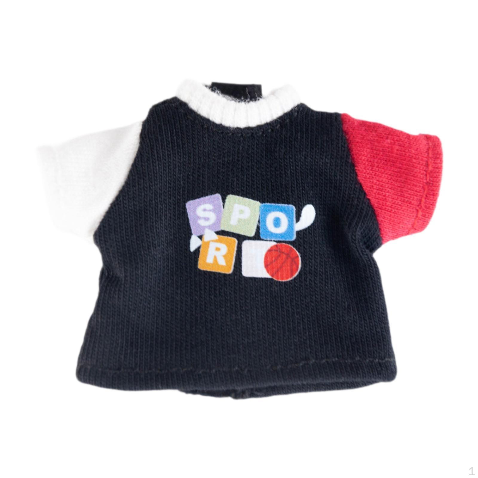 

1/12 Куклы Футболка с коротким рукавом Ручная работа Костюм Одежда для 6 дюймов