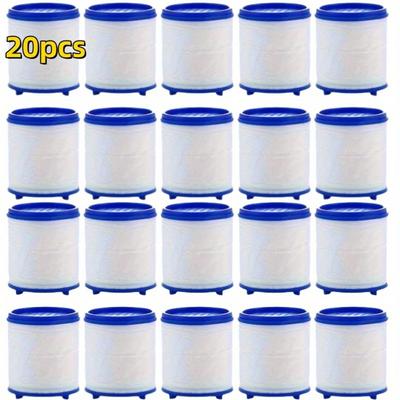 20pcs Replacement Water Filter Cartridges for Faucet Shower Head Filtration Systems, Universal Fit Sink Tap Purifier Elements