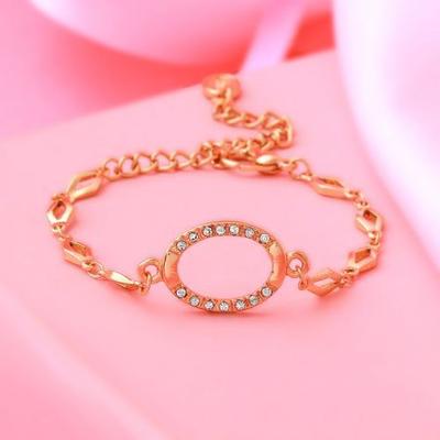 Opal Armband aus Roségold mit österreichischen Kristallen