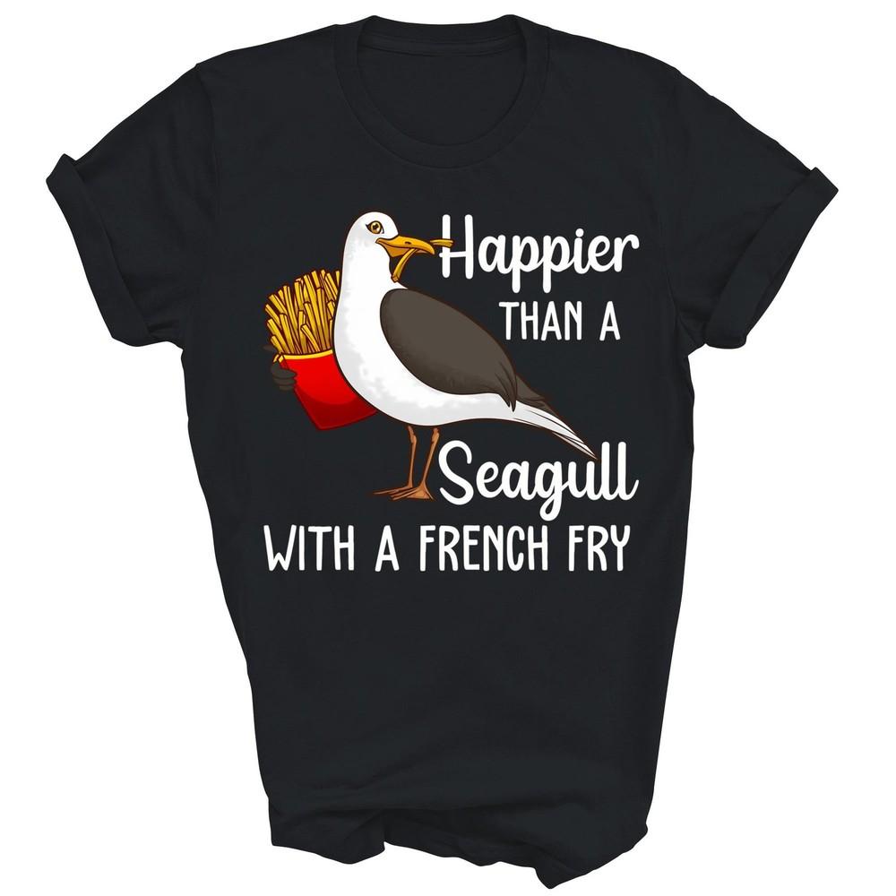 

Funny Seagull French Fries Bird Lover Unisex Shirt Gift 3XL