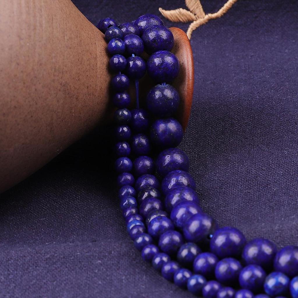 Přírodní kámen Lapis Lazuli kulaté volné korálky pro výrobu šperků Náramek Náhrdelník