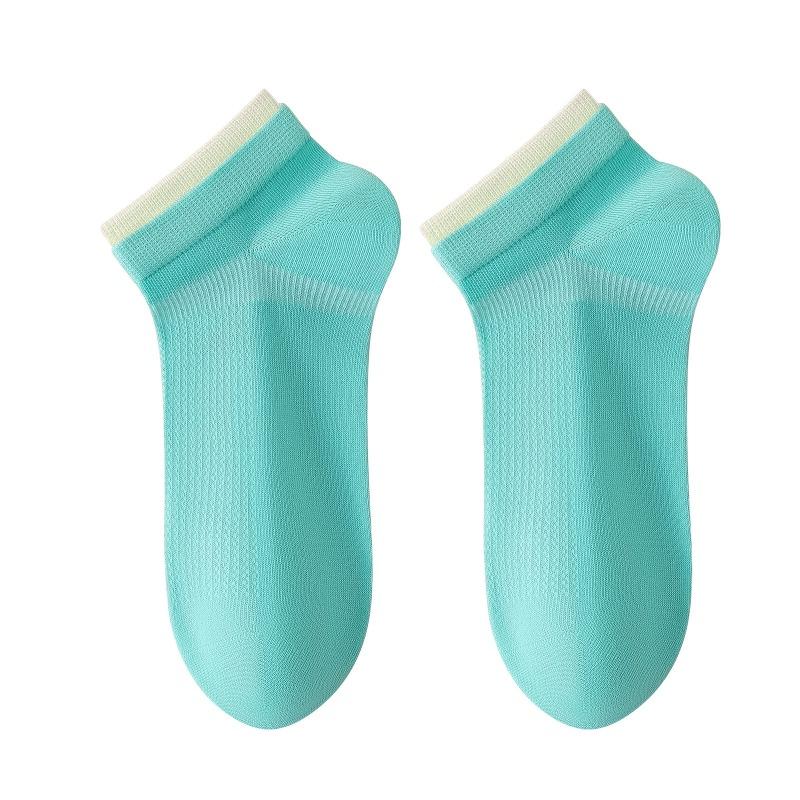 5 Pairs of Female Pure Cotton Spring and Summer 7A Antibacterial Deodorant Sweat Socks