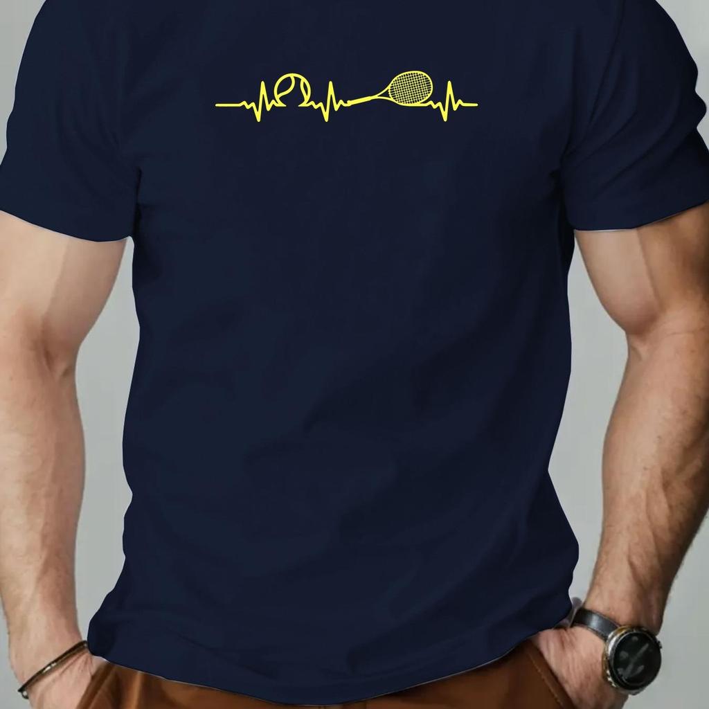 Men's Tennis Graphic T-Shirt Athletic Tee for Tennis Players Fans Casual Outings Breathable Everyday Top Clotihing
