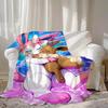 Kawaii E-Eevees Sofa Blanket for Bed Fluffy Soft Blankets and Throws New Year Camping Furry Bedspread the Anime Home Decoration