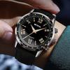 Business Quartz Sports Mens Watch PU Leather Strap Analog Digital Display Date Function Business Sport Watch