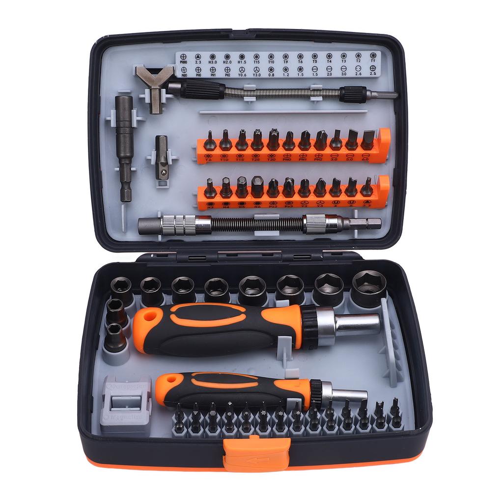 68 in 1 Ratchet Screwdriver Set CRV Steel Magnetic Screwdriver Bits and Sockets Set with Ratcheting