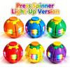 Led Magic Press To Spin Stress Relief Fidget Balls Autism Adhd Focus Quiet Cool Gadgets Unique Gifts For Kids & Adults