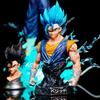 Hb Jt 38Cm/14.96Inch Dragon Ball Z Vegetto Figure 3 Heads Replace Super Saiyan Action Figures Collection Model Statue Toys Gifts