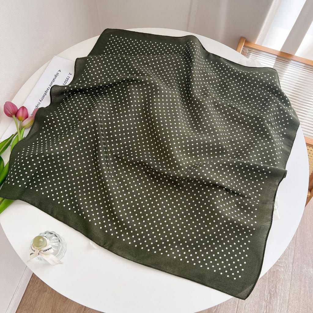 [Collection] Velvet Silk Scarves Women'S Versatile High-End Square Scarves Neck Scarves Spring And Autumn Retro