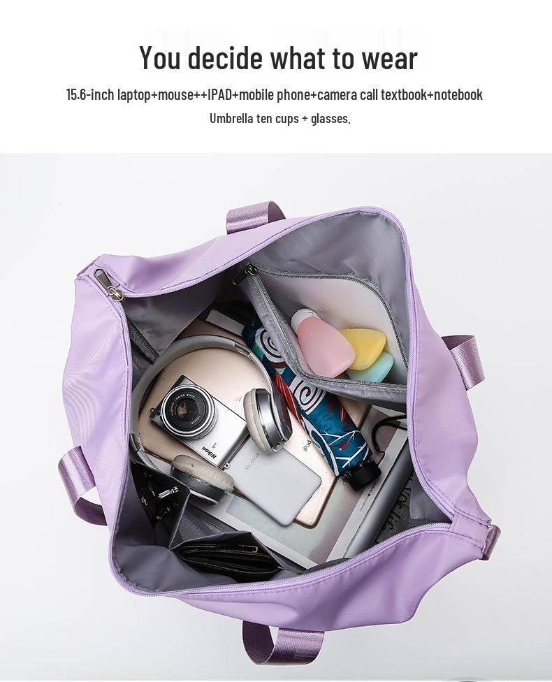 Women's Expandable Travel and Fitness Shoulder Bag - Large Capacity, Short-Term Trip Handheld Luggage