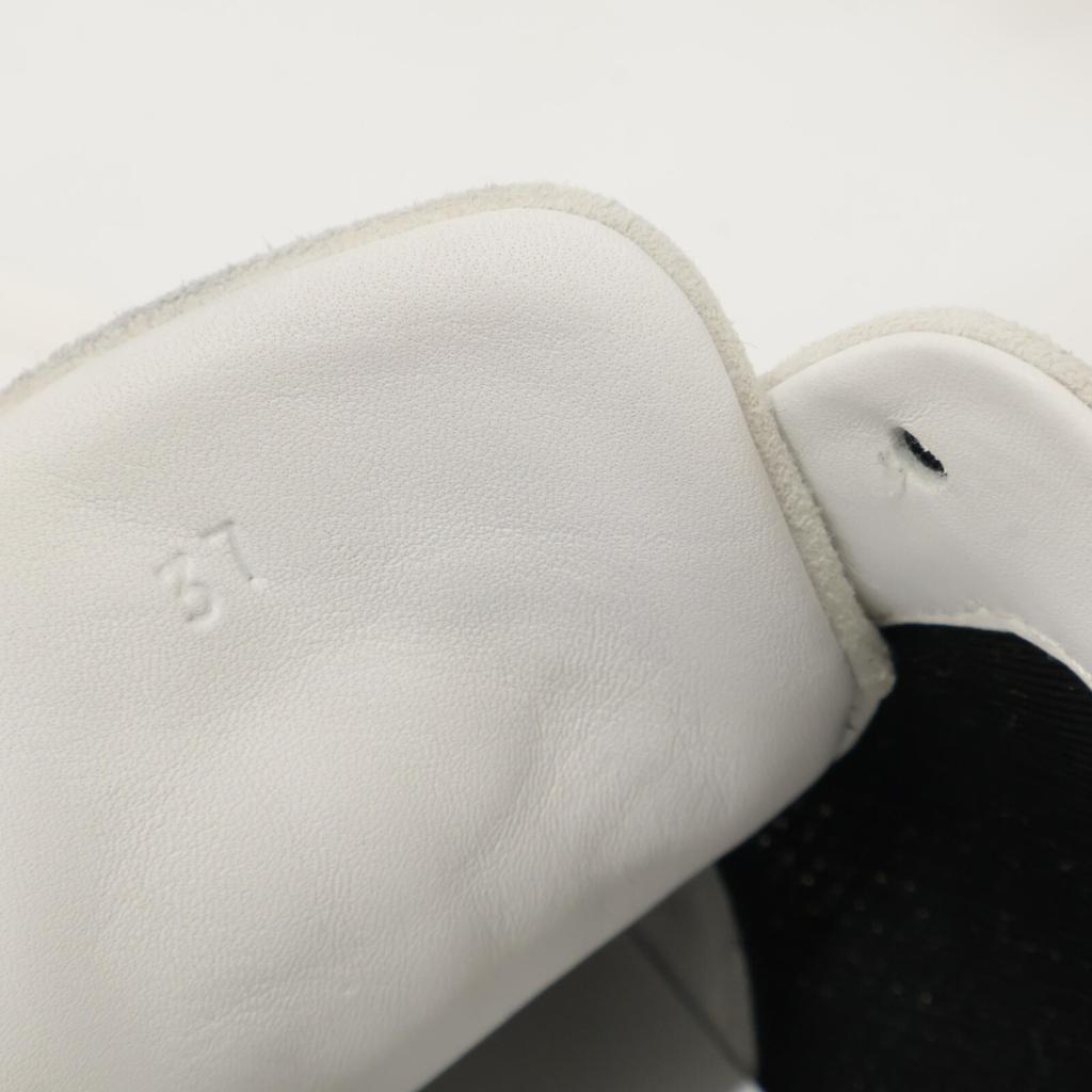 Hermes [Excellent Condition] H221177Z Bouncing Air Mesh X Ghost Skin Suede with H Logo Shoes 37 Noir / BlancUsed