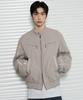 Leathery Split Nylon Jacket [Warm Grey]