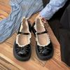 French Brown Round Head Platform Small Leather Shoes Women's 2025 New Spring Versatile Skirt Shallow Mouth Mary Jane Single Shoes