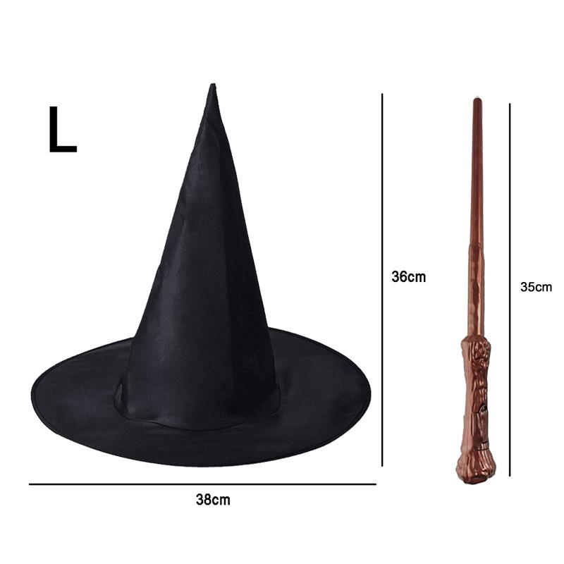 Children Light Up Wizard Wands Sound Illuminating Toy Wizard Hat Halloween Pretend Play Game Party Playhouse Toys for Kids TMZ