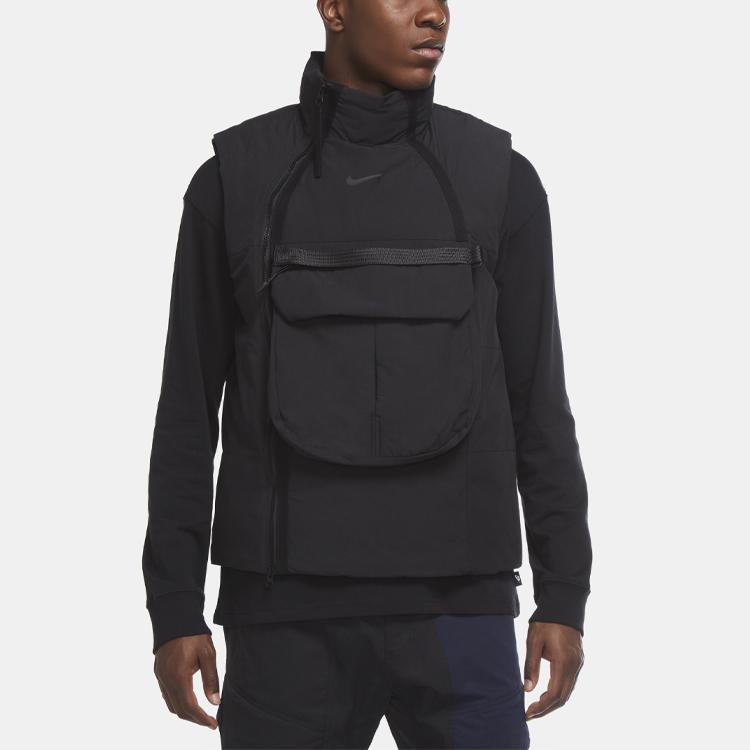 Nike Sportswear Tech Pack Synthetic-Fill Detachable Pocket Short Vest Men Outerwear Black CU3767-010