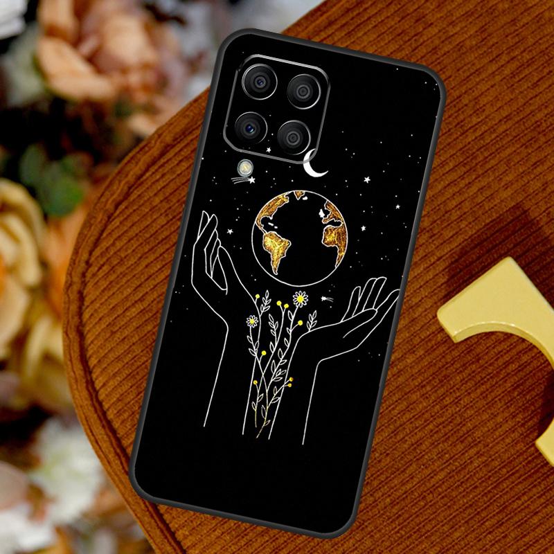 Sun Moon Flowers For Samsung Galaxy M14 M34 M54 M12 M32 M52 M53 M33 M13 M20 M15 M55 M31s M30s M21 M51 Case