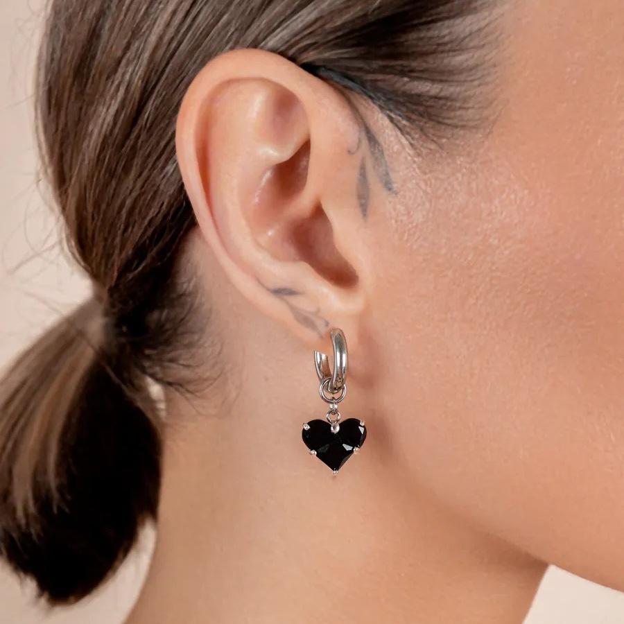 New Retro Dopamine Zircon Cross Heart Geometric Stereo Earrings for Women Asymmetrical Imitation Pearl Earrings Punk Jewelry