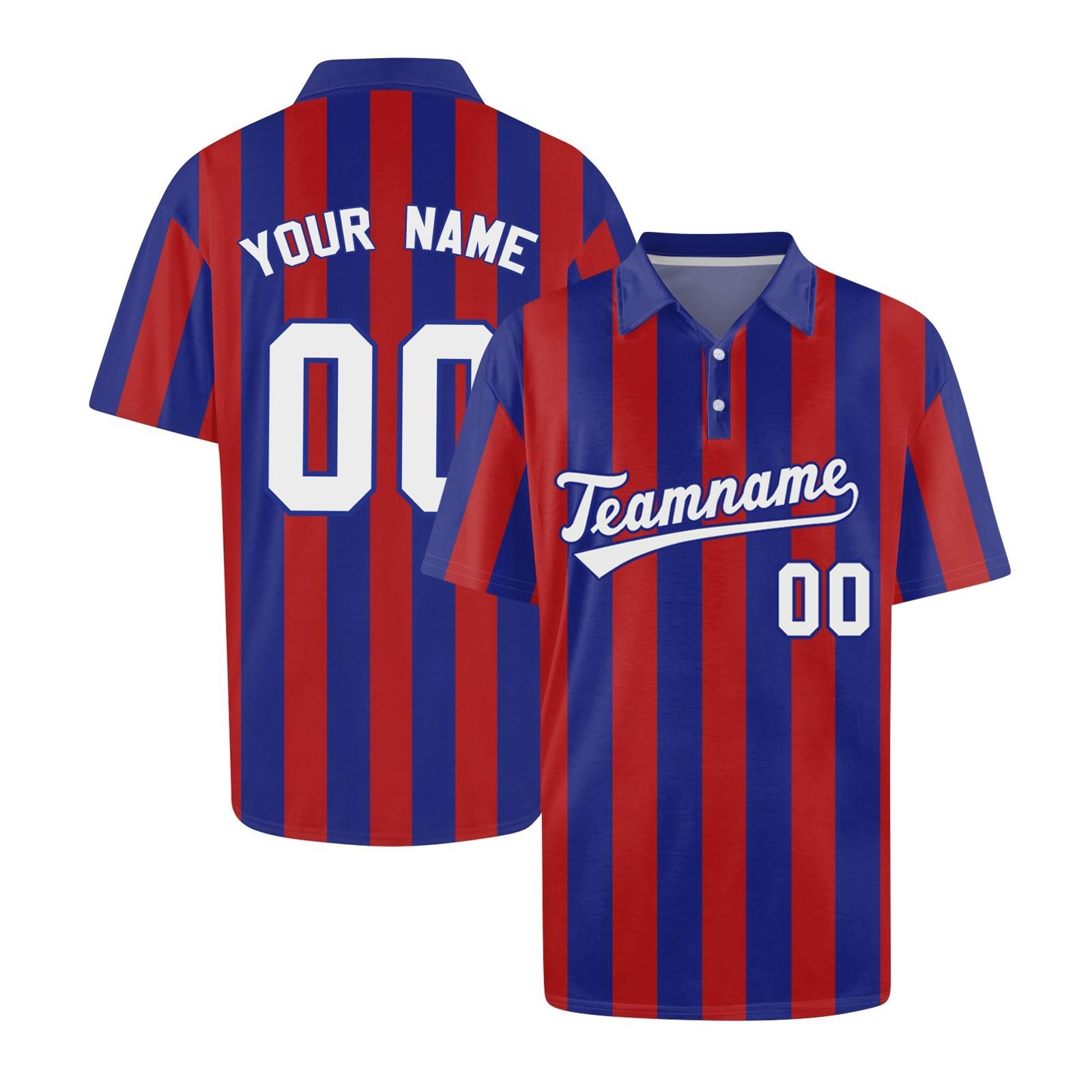 

Персонализированные топы «Сделай сам» - Мужские топы с коротким рукавом на пуговицах, с лацканами и полосатым принтом S красный