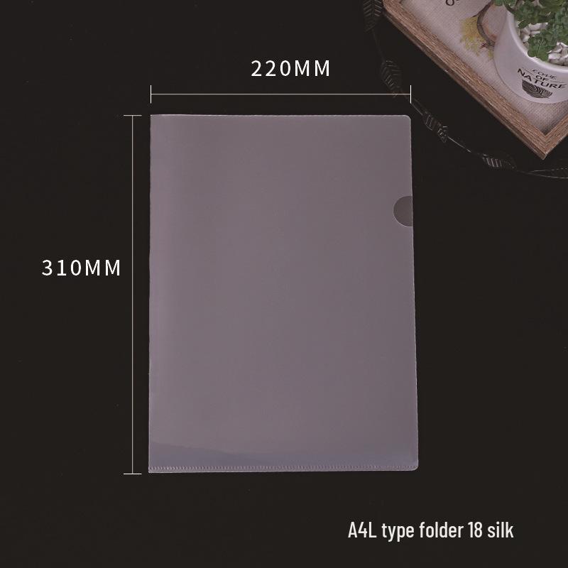 Transparent Waterproof A4 L-Shaped Document Folder with Single Clip
