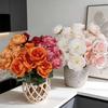 Artificial Rose Bouquet 7 Head Realistic Fake Flower Home Office Wedding Party Table Centerpiece