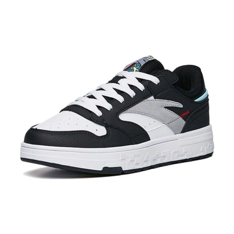 Anta Youth  Kids Street Skate Shoes Non-Slip Durable Low-Top Kids sneaker White Black 312238002-3