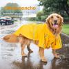 Pet Hooded Raincoat with Reflective Strap Pet Windproof Hooded Raincoat Dog Waterproof Large Dog Raincoat Costume Rainproof
