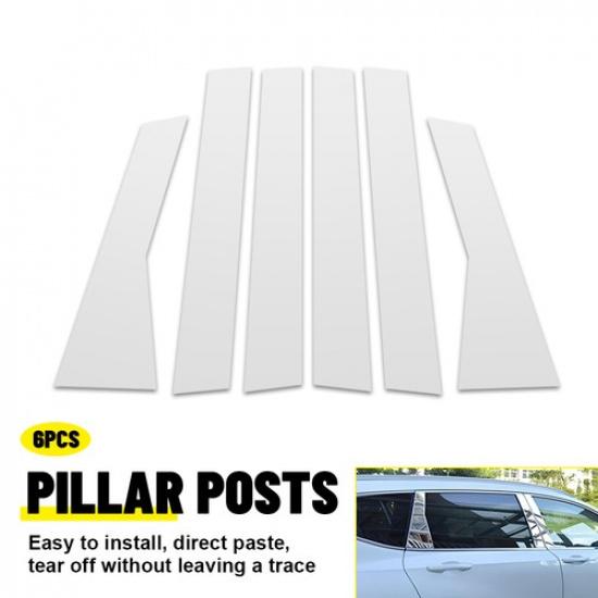 For 2012 2013 2014 2015 2016 Honda CRV Chrome Pillar Post Trim Decal 6pcs/set N