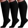 Knee High Extra Wide Socks Soft Stretch Running Compression Socks  Lymphedema