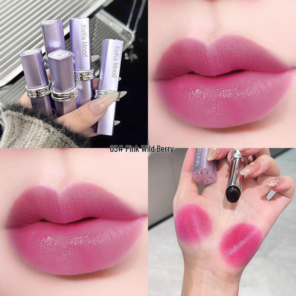 Keke Mood Fantasy Forest Matte Nude Moisturizing Lipstick - Non-Staining, Versatile, Skin-Brightening Formula.