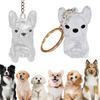 Dog Hair Collector Charm Keychain Transparent Pet Fur Keepsake Capsule Rabbit Memorial Pet Hair Collection Bottle Charm with Keyring Gift for Pet
