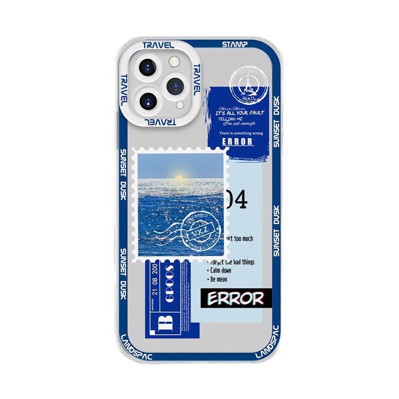 Znaczek Ilustracyjny Stacji Ameryki Północnej iPhone 16 Pro Max/17 Miękkie Przezroczyste Etui z Precyzyjnym Dopasowaniem