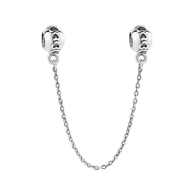 Safety Chain S925 Sterling Silver Charms Pendant European Bead Fit Original Charms Bracelet Chain Girl Women Jewelry Making