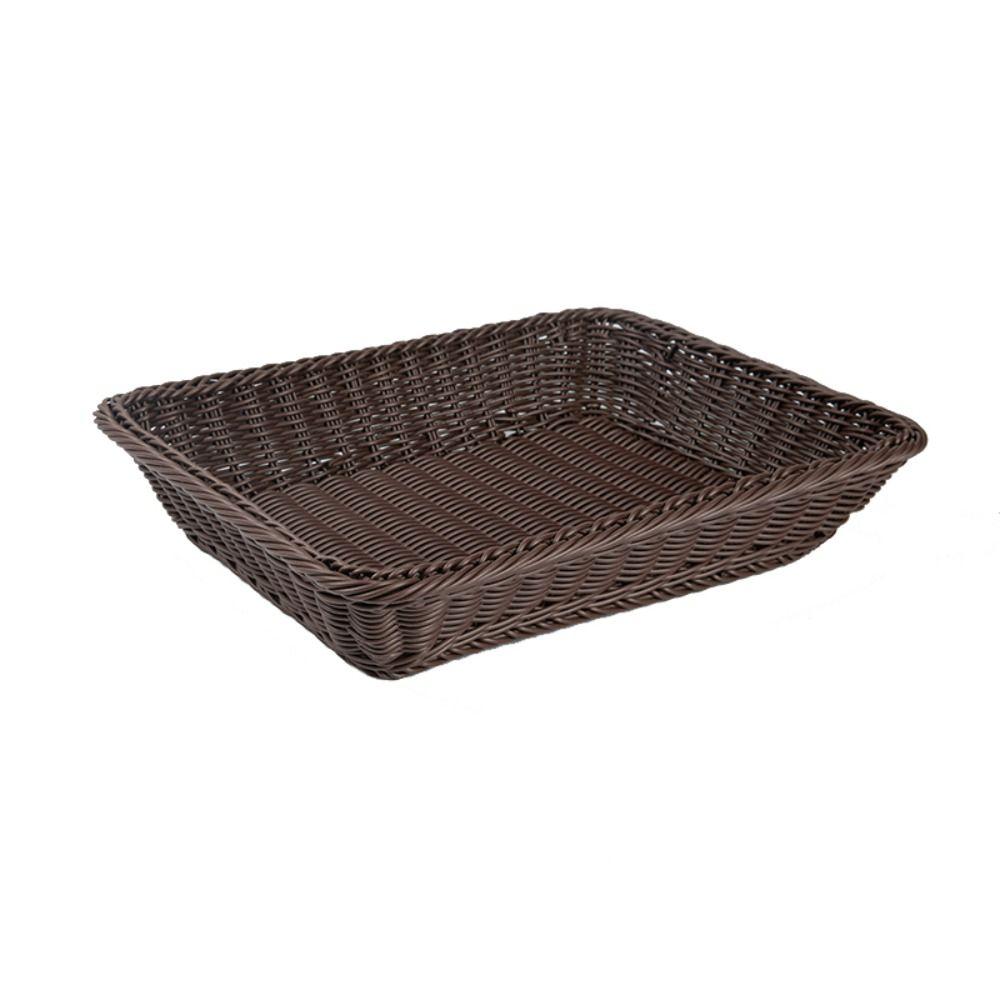 Woven Pattern Kitchen Storage Basket Multicolor Bread Fruit Tray Organization Box Home Shop Hotel