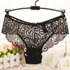 New Non-marking Sexy Erotic Panties Female Lace Hollowing Mid-waist Sexy Large Size Panties Ladies Briefs