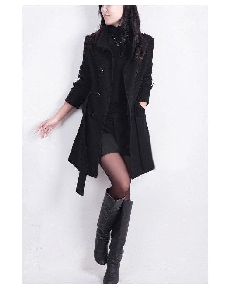 European-American Autumn/Winter Wool Coat, Plus Size, Korean Slim Fit Long Trench.