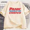 Panic At The Costco Graphic T-shirts Costco Lovers Tee Men Fashion Oversized Cotton T Shirt Streetwear Tshirt Men's Clothing Tee