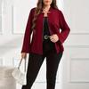 Women's Temperament Jacket Tops Plus Size Button Zip Jacket