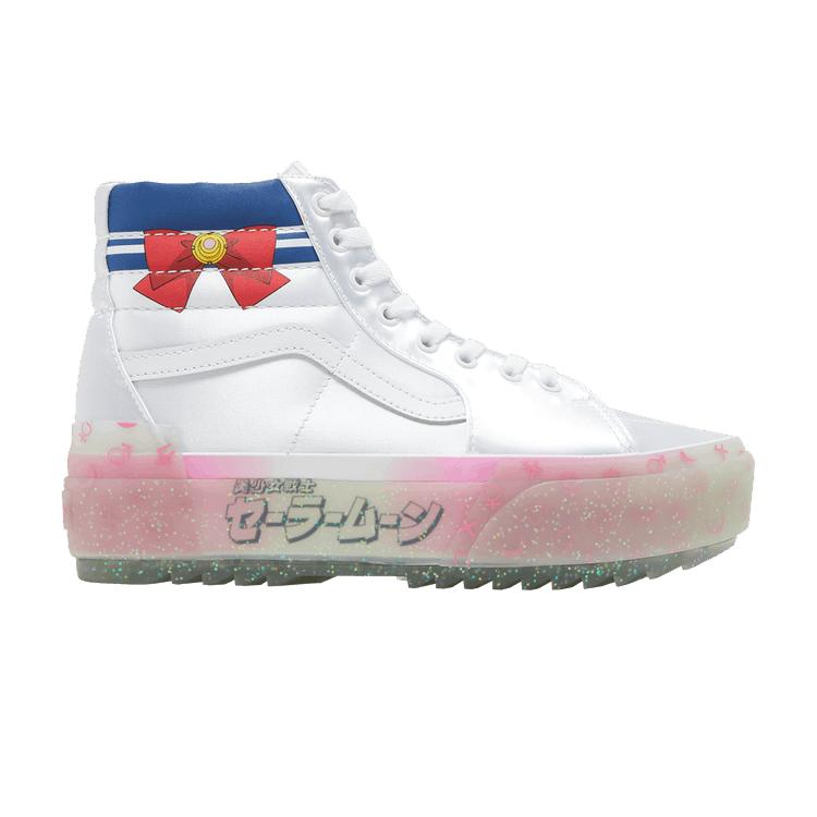 Vans Sailor Moon x Sk8-Hi Stacked Pretty Guardian - Silberne Unisex-Sneakers Weiß VN0A4BTWSLV