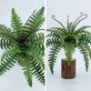 Durable 16 Leaves Artificial Persian Leaves Real Touch 43cm Fake Boston Fern Leaves Green Large Fake Fern Plant Wall Decoration