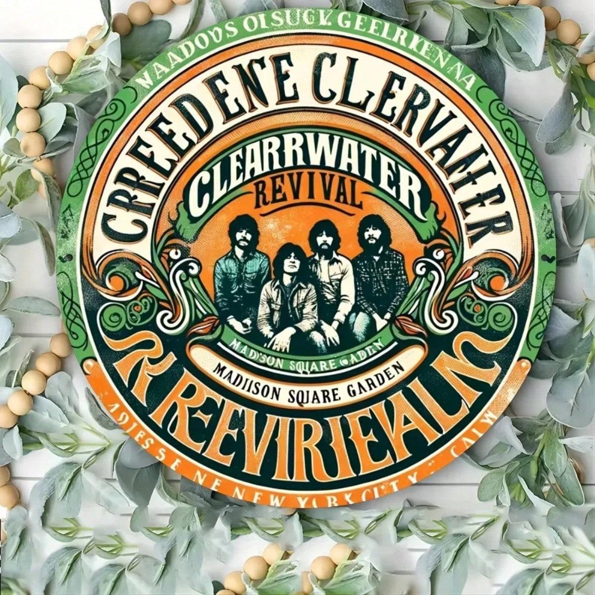 

Creedence Clearwater Revival Vintage Metal Sign for Bar Wall