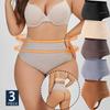 3 Adet Dikişsiz Yüksek Bel Kadın String Siyah Karın Kalça Kaldırıcı Külot Vücut Şekillendirici İç Çamaşırı Nefes Alabilen Kadın Külot Büyük Beden