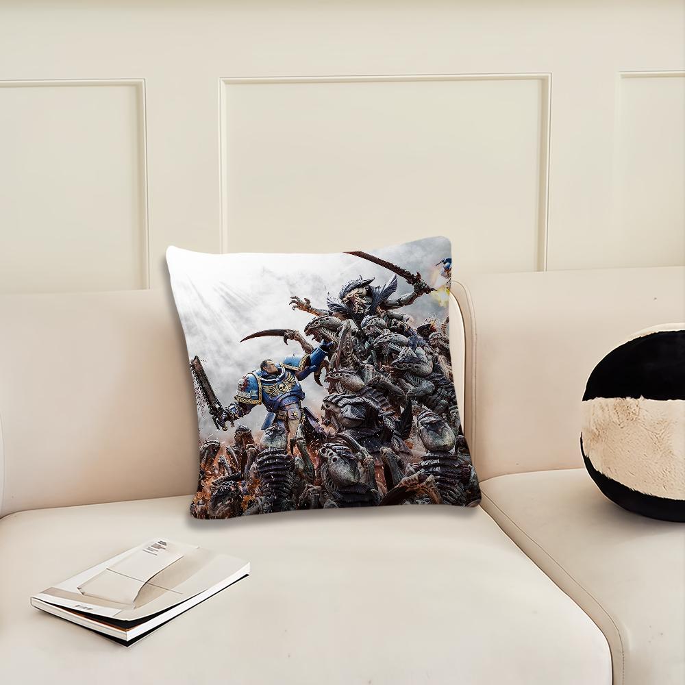 Game W-Warhammers-S-40k Cool Cushion Cover Living Room Headboard Office Cushion Bedroom Cushion Sofa Nap Time Pillow Case