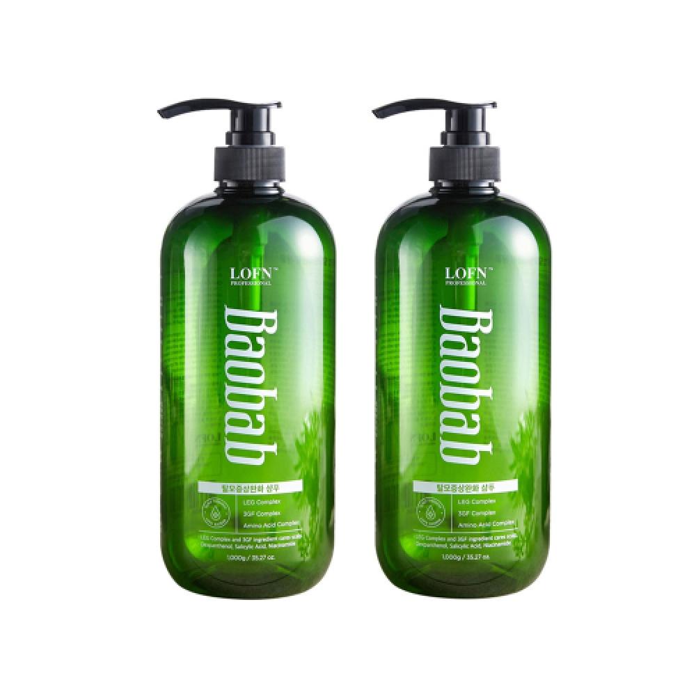 Lofn Baobab Hair Loss Relief Shampoo 1000ml 2 FREE