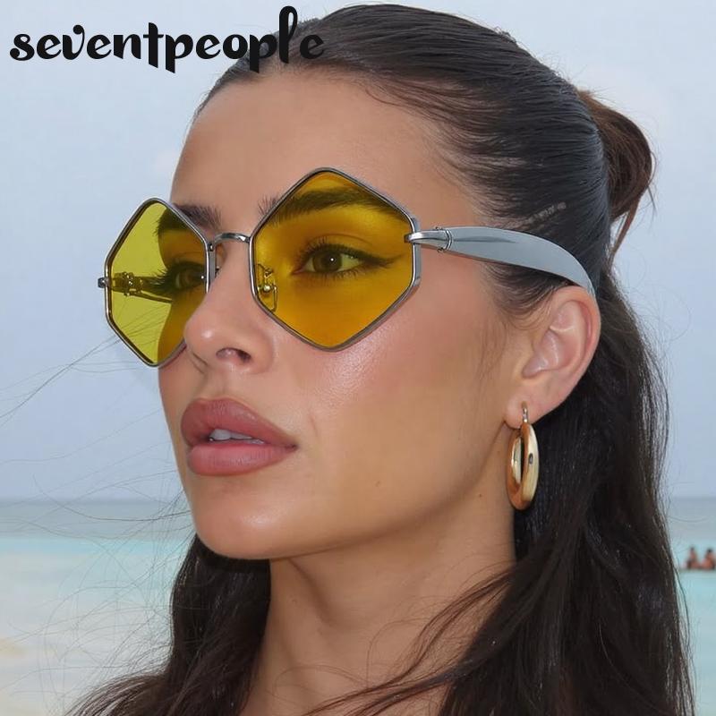 Small Steampunk Hexagon Sunglasses Women  Luxury Brand Classic Metal Frame Polygon Punk Sunglass For Ladies Eyewear Shades