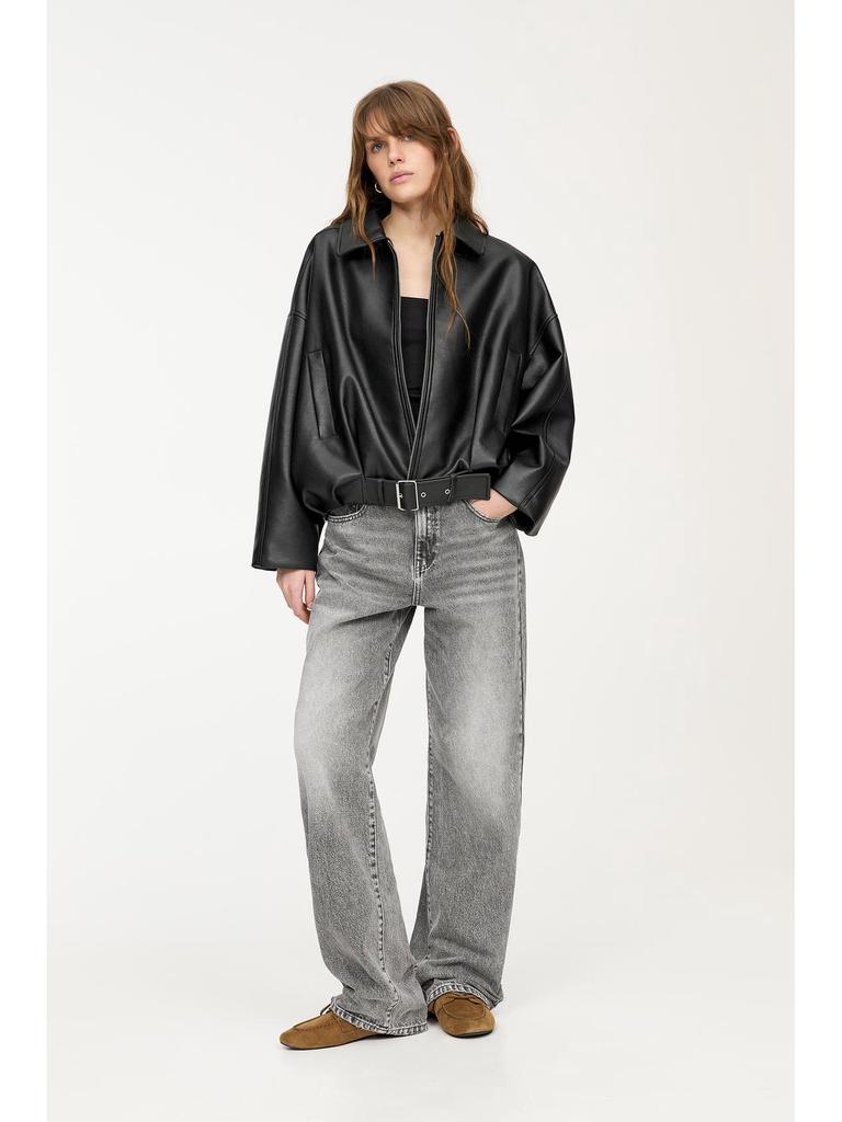 Women's Retro Spring Pilot Jacket: Faux Leather Casual Top Coat - American and European Style