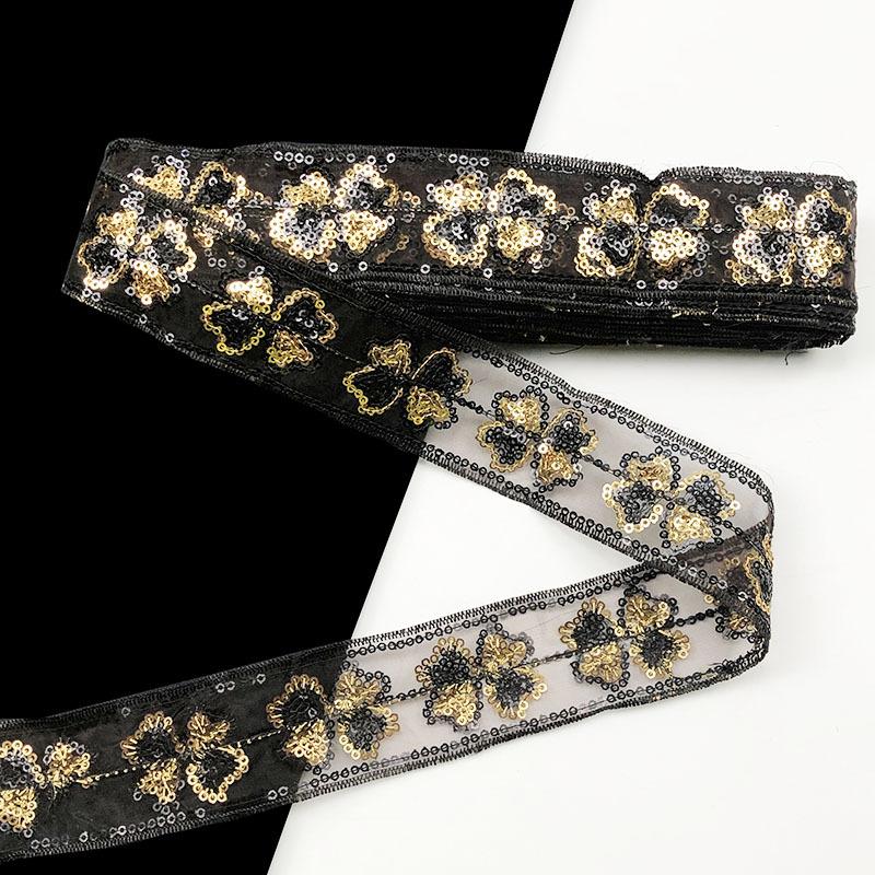 

Материалы ручной работы «сделай сам», 1 шт., 15 ярдов, вышивка, кружево с блестками, сделай сам, Ханфу, древний костюм, аксессуары для штор, аксессуары для одежды, кружево 4.5cm/15 yards