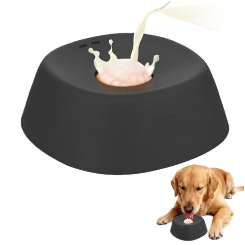 

Dog Liquid Licking Bowl Pet Slow Food Non-slip Ball Dog Licking Bowl Dog Feeders Liquid Treats Pet Slow Feeder Bowl Pet Products чорний