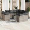 VidaXL Garden Lounge Set with Cushions 12 Pcs Grey Braided Resin 3218520