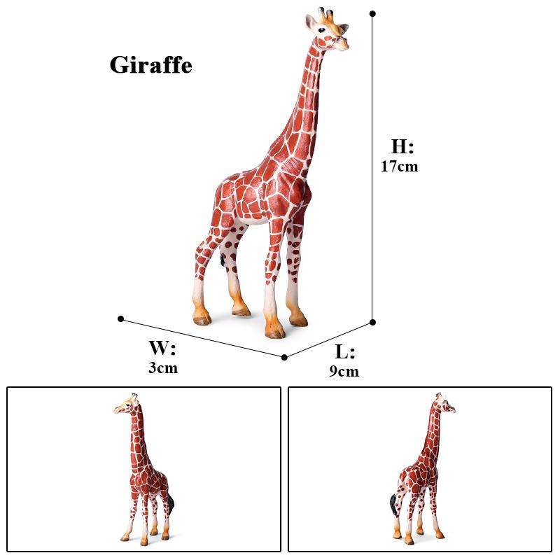 Oenux Zoo Afrika Wildtier Giraffe Simulationsmodell Actionfiguren PVC Pädagogisch Niedliches Spielzeug für Kinder